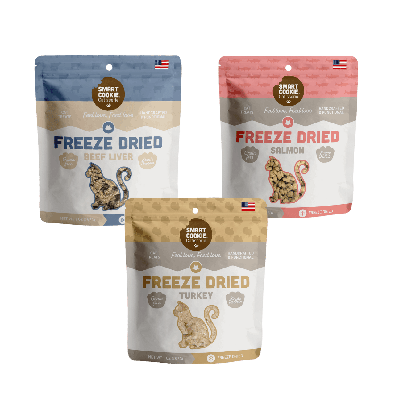 Freeze-Dried Cat Treats Variety Pack – 3 Flavors