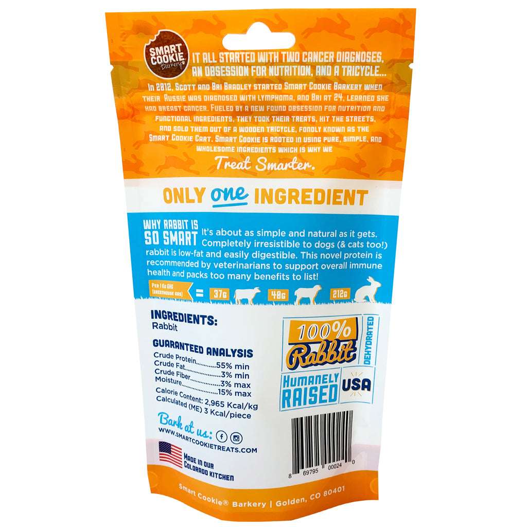Smart Cookie Rabbit Jerky Training Treats Back