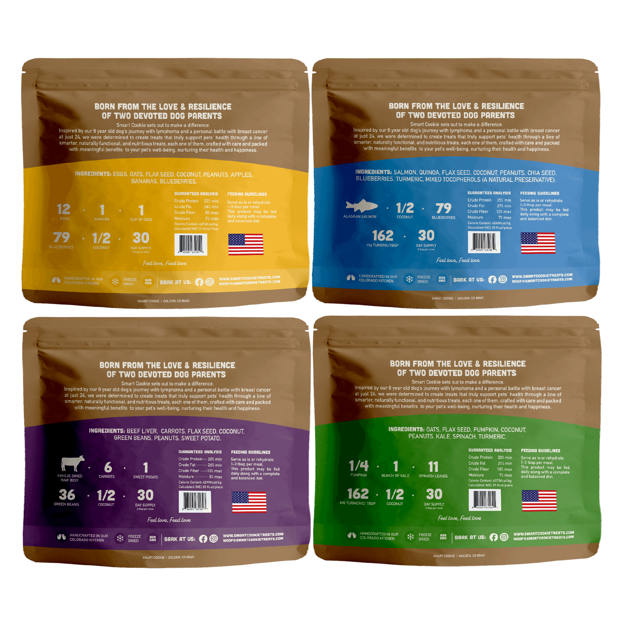 Dog Food Topper Variety Pack - 4 Flavors