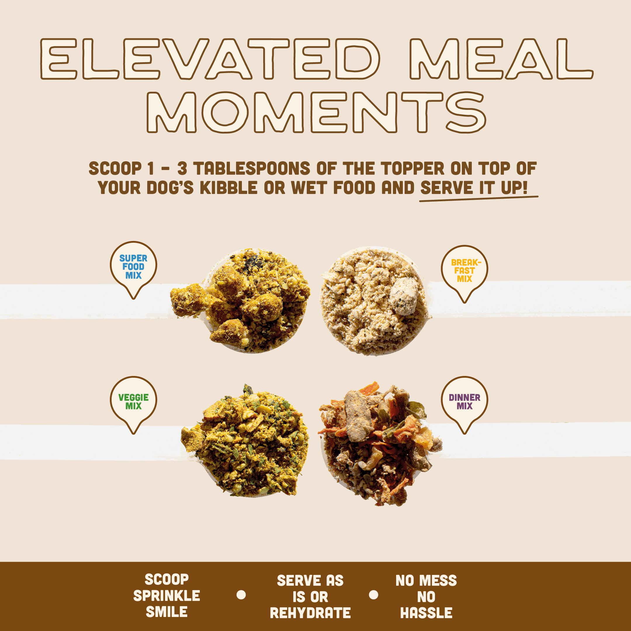 Dog Food Topper Variety Pack - 4 Flavors