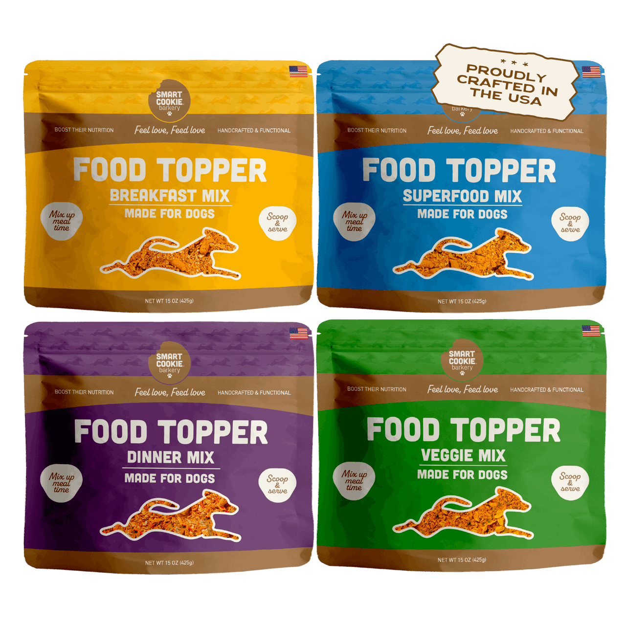 Dog Food Topper Variety Pack - 4 Flavors