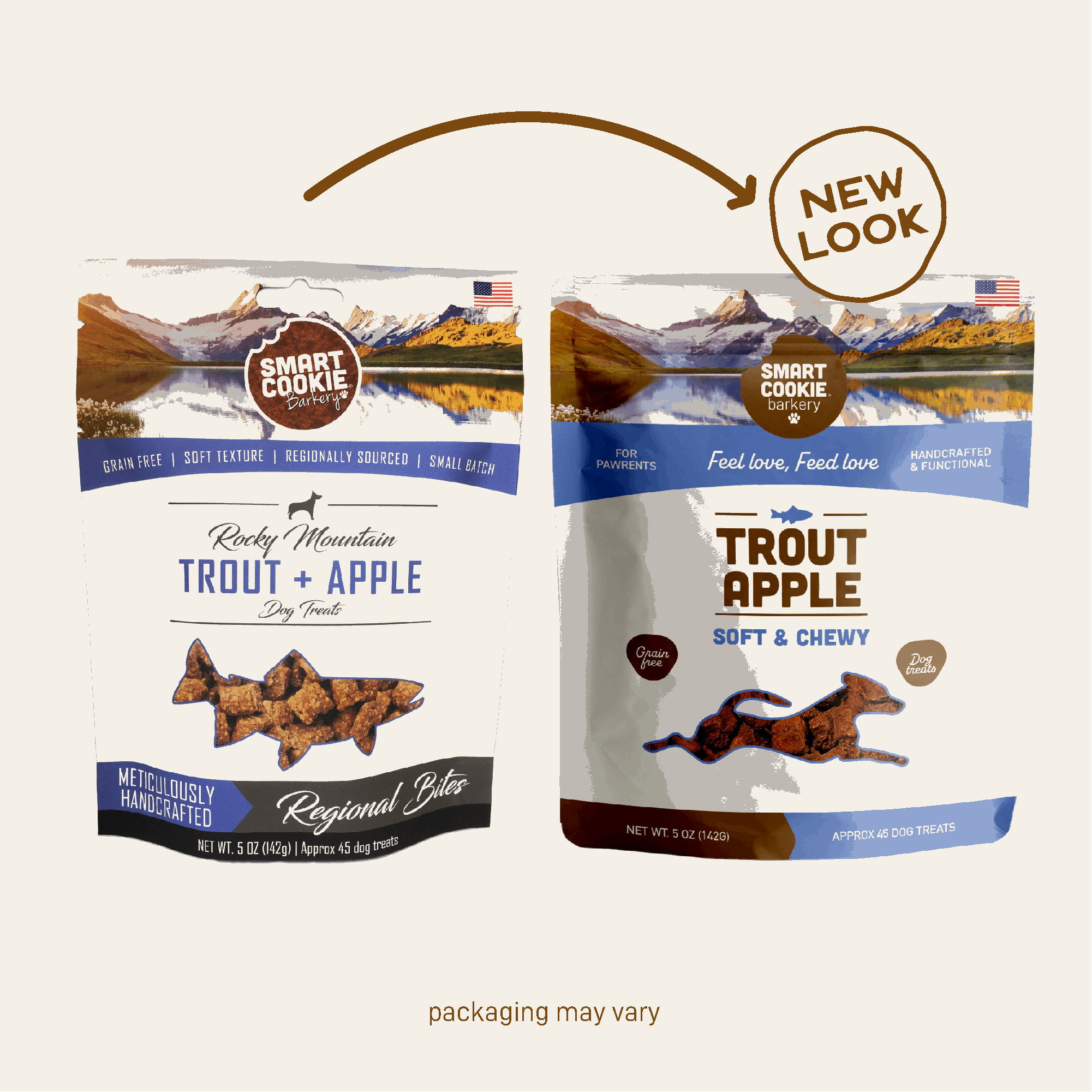 appalachian trail dog treats fish hooks Trout & Apple | Grain Free | Soft & Chewy