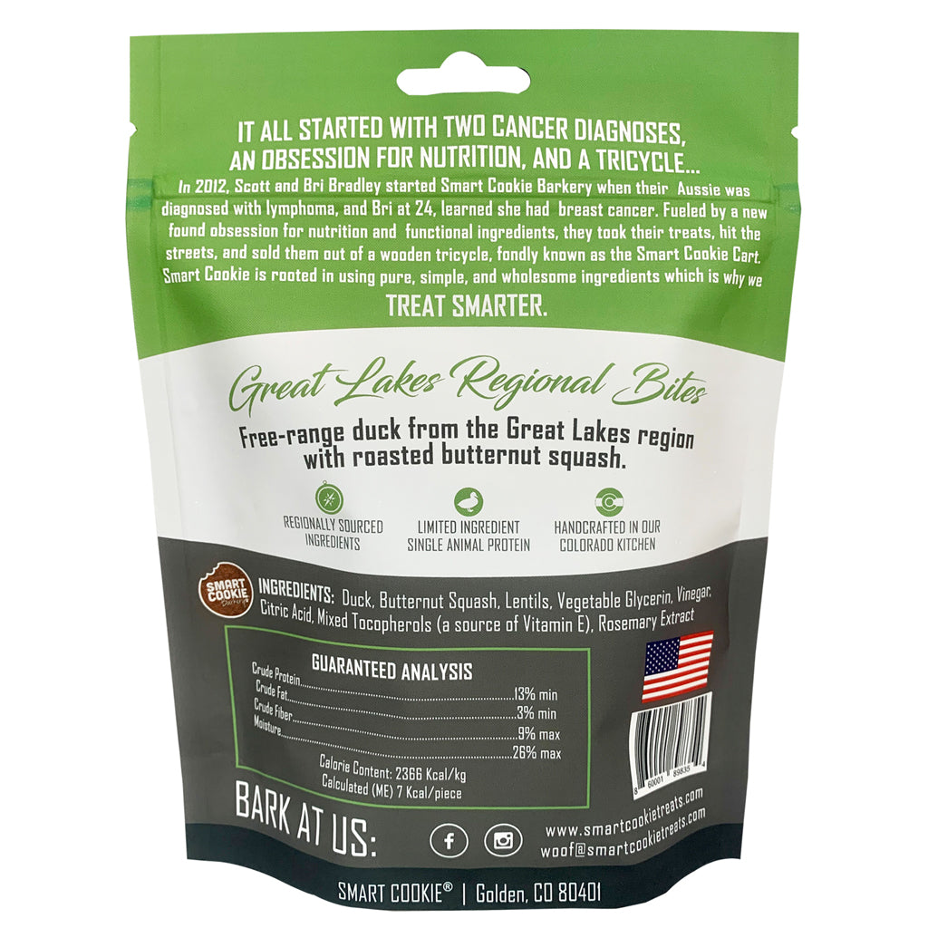 Smart Cookie Duck and Squash Soft and Chewy Treats Back