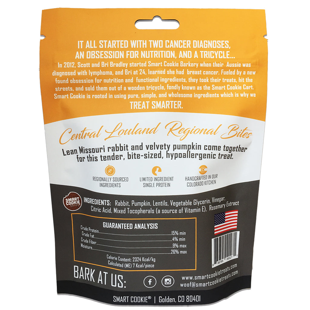Smart Cookie Rabbit and Pumpkin Soft and Chewy Treats Back