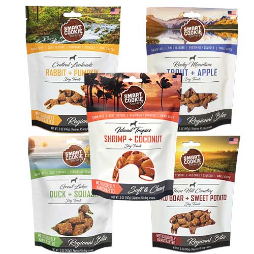 Soft & Chewy Dog Treat Variety Pack with 5 Flavors Rabbit, Trout