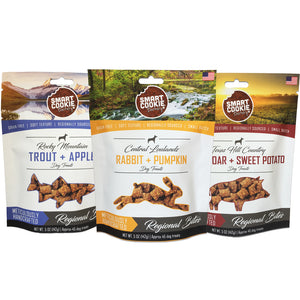 Smart Cookie Soft and Chewy Treats Variety Pack with Rabbit Trout and Wild Boar